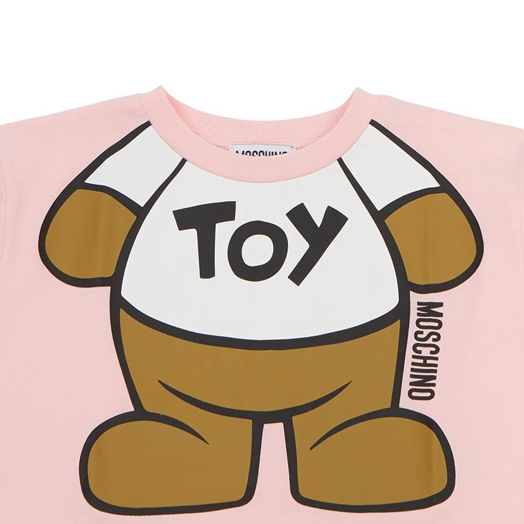 MOSCHINO Girls Pink Logo Short Sleeve T-Shirt