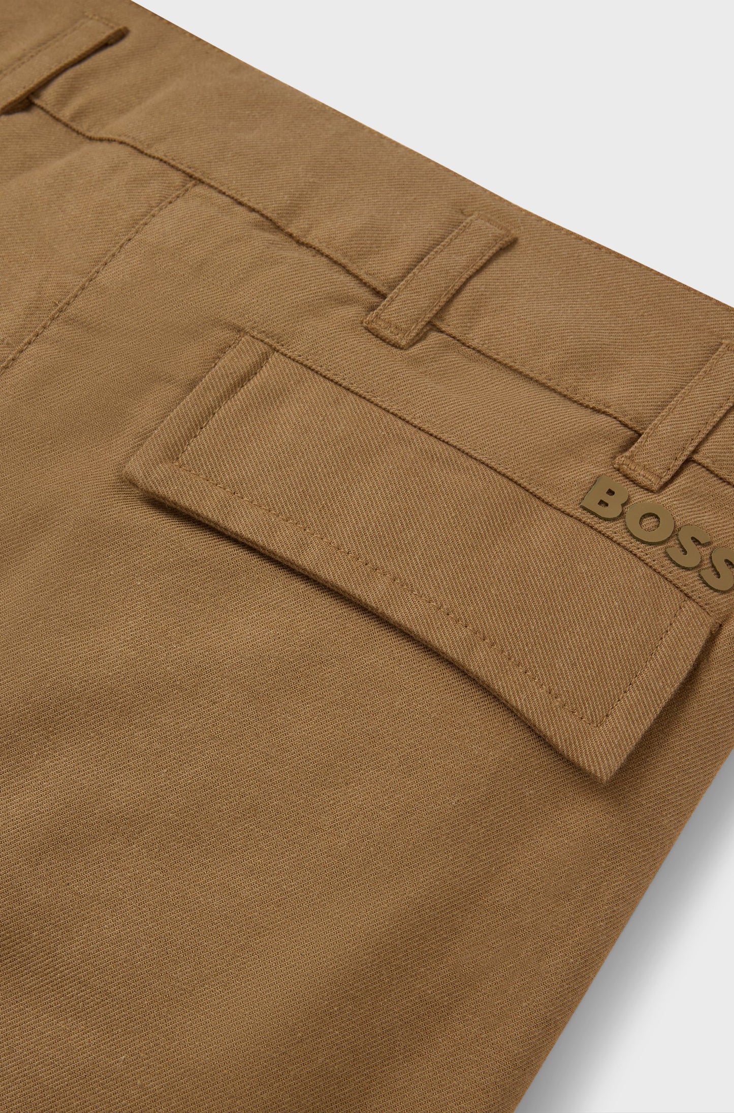 BOSS Girls Loose-Fit Trousers in Soft Twill