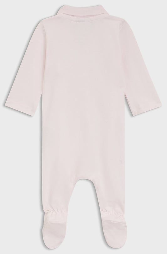 BOSS J52501.44L Baby Girls Pink & White Babygrow