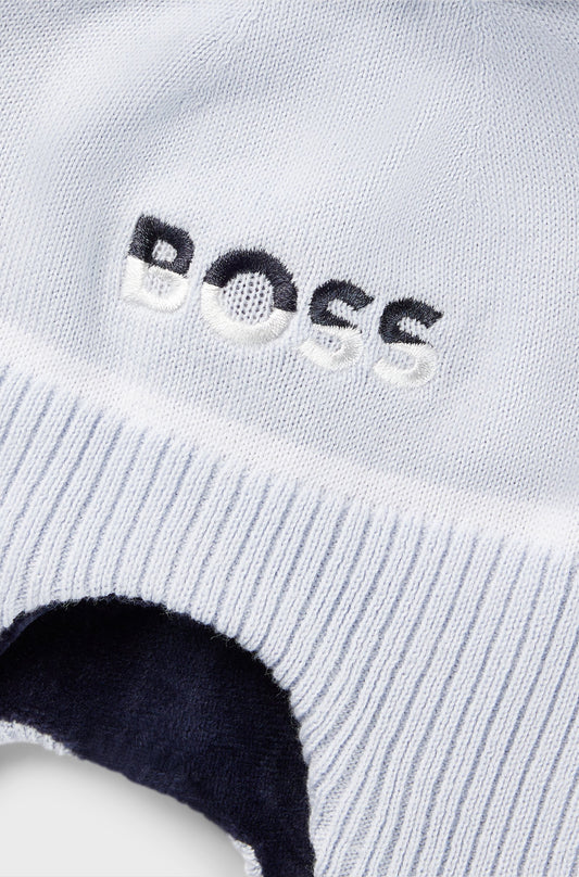 BOSS Baby Boys Hat with Pompom and Earmuffs