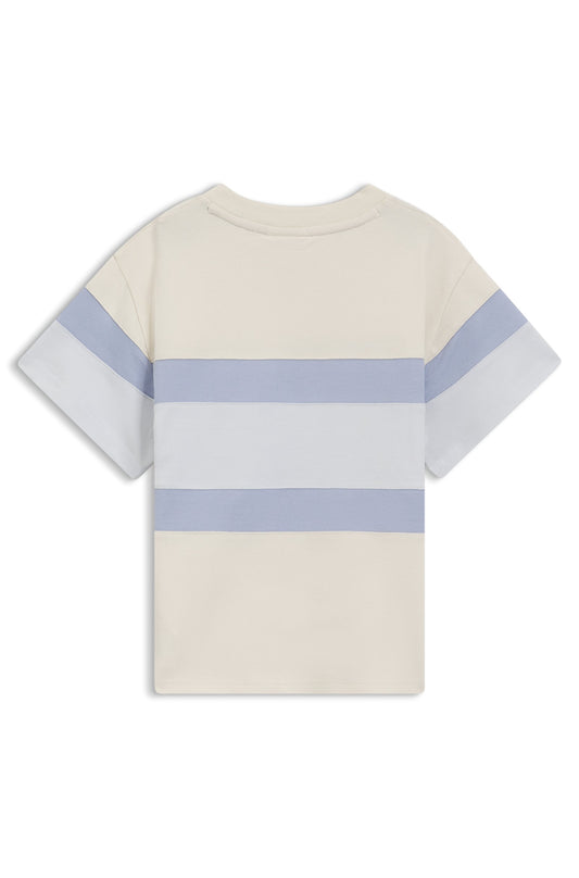 BOSS Boys Loose-fit with color-block stripes T-Shirt
