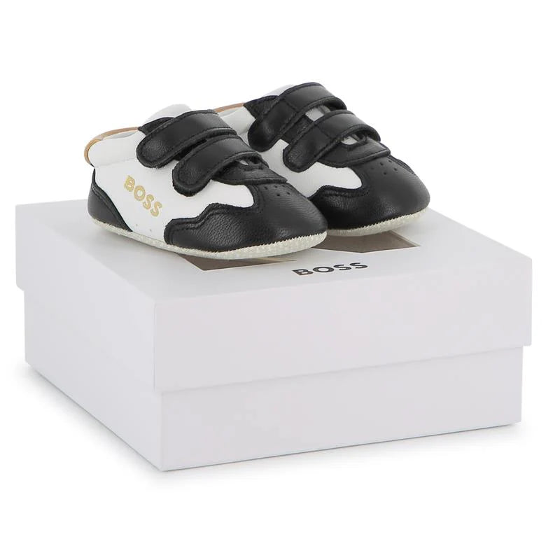 BOSS Baby Boys Black Logo Pre Walker Shoes