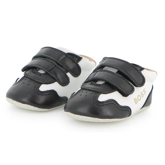 BOSS Baby Boys Black Logo Pre Walker Shoes