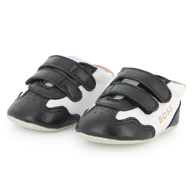 BOSS Baby Boys Black Logo Pre Walker Shoes