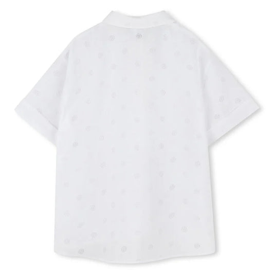 BOSS Girls White Logo Blouse