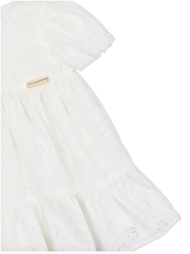 MOSCHINO Baby Girls White Short Sleeve Dress