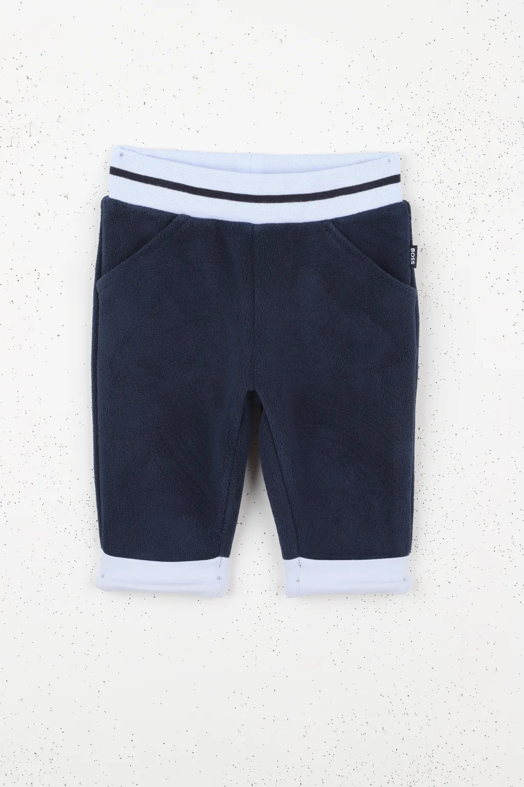 BOSS J52542/849 Younger Boys Navy Blue Fleece Cardigan and Trousers set