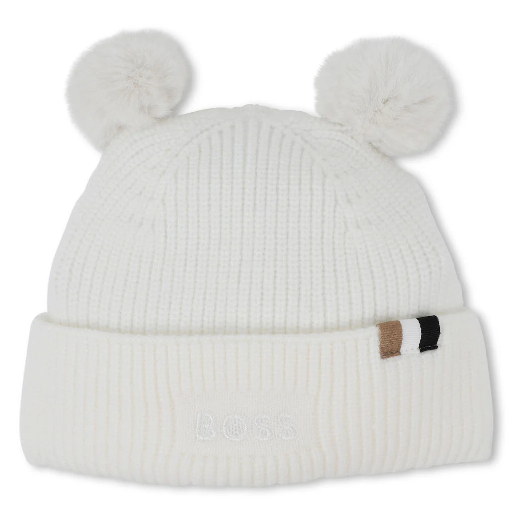 BOSS J52599/117 Baby Hat and Booties set