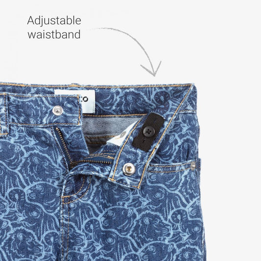 KENZO KIDS Boys Denim Blue Logo Jeans