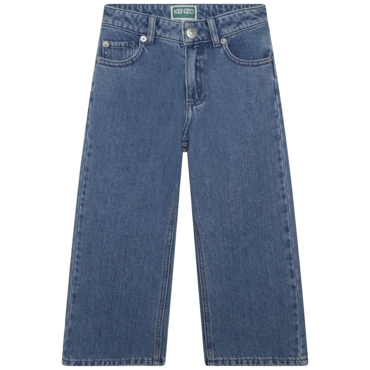 KENZO KIDS Girls Blue Denim Jeans Trousers