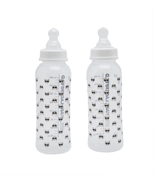 KARL LAGERFELD Baby Feeding Bottle 240 ml Transparent Set of 2