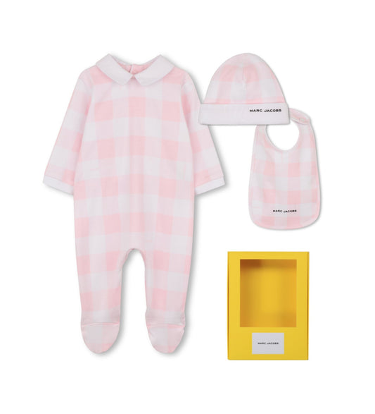 MARC JACOBS Baby Girls Pink & White Babygrow Gift Set