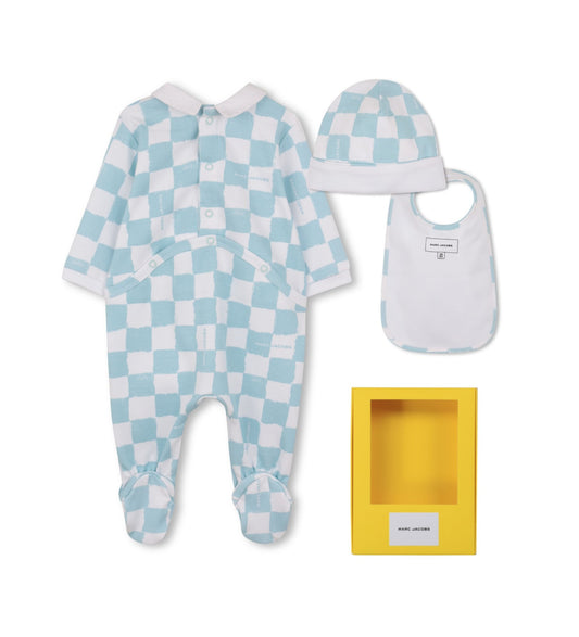 MARC JACOBS Baby Boys Pale Blue & White Babygrow Gift Set