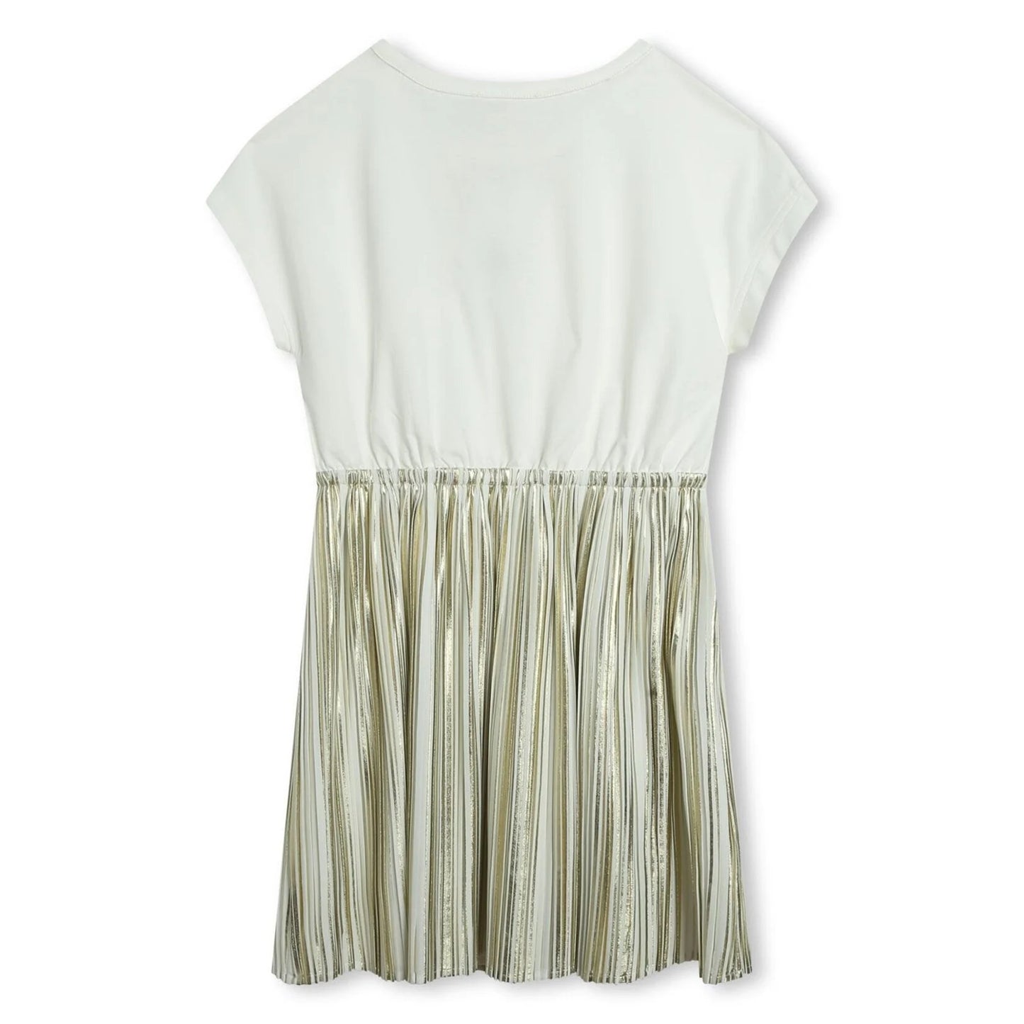 MICHAEL KORS Girls White & Gold  Sleeveless Dress