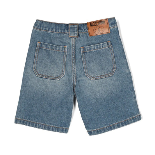 MOSCHINO Boys Distressed Denim Shorts