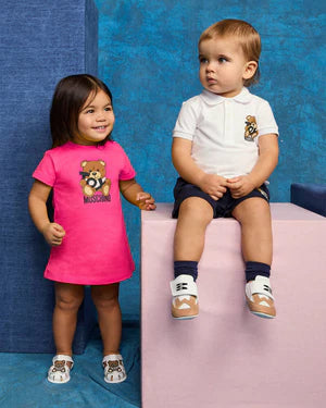 MOSCHINO Girls Bright Pink Toddler Dress