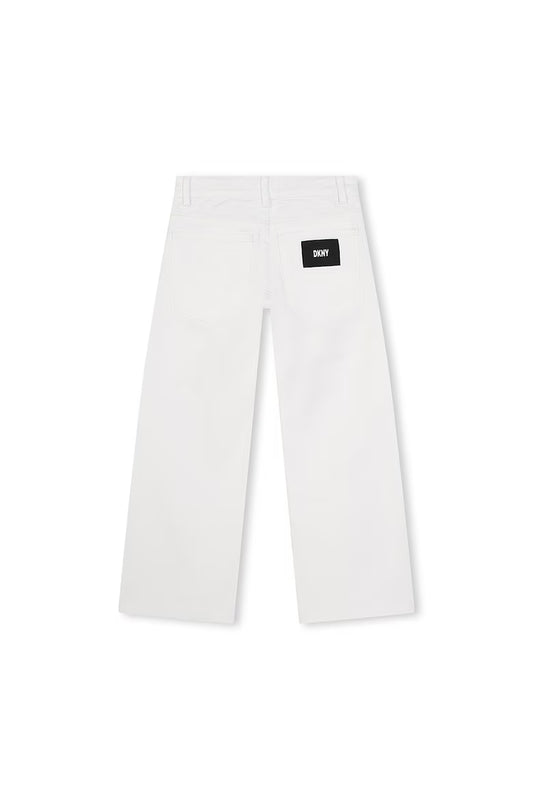 DKNY Girls White Denim Trousers